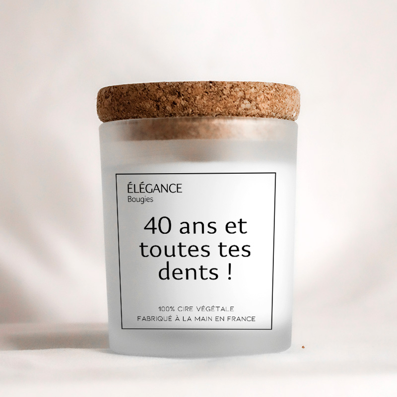 Bougie à message personnalisable - La belle givrée